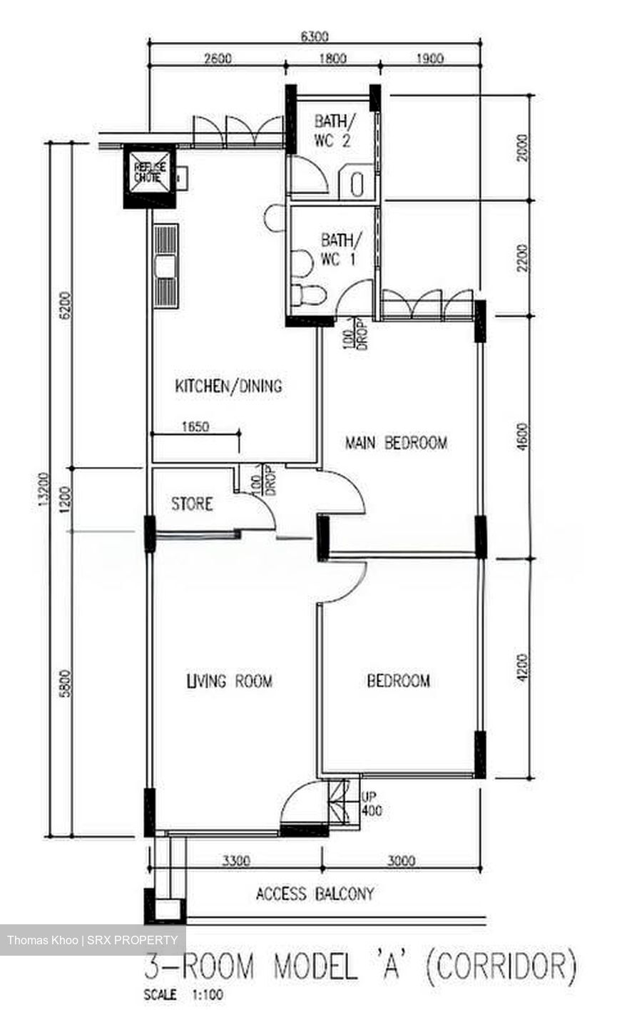 Blk 108 Jalan Bukit Merah (Bukit Merah), HDB 3 Rooms #570022401